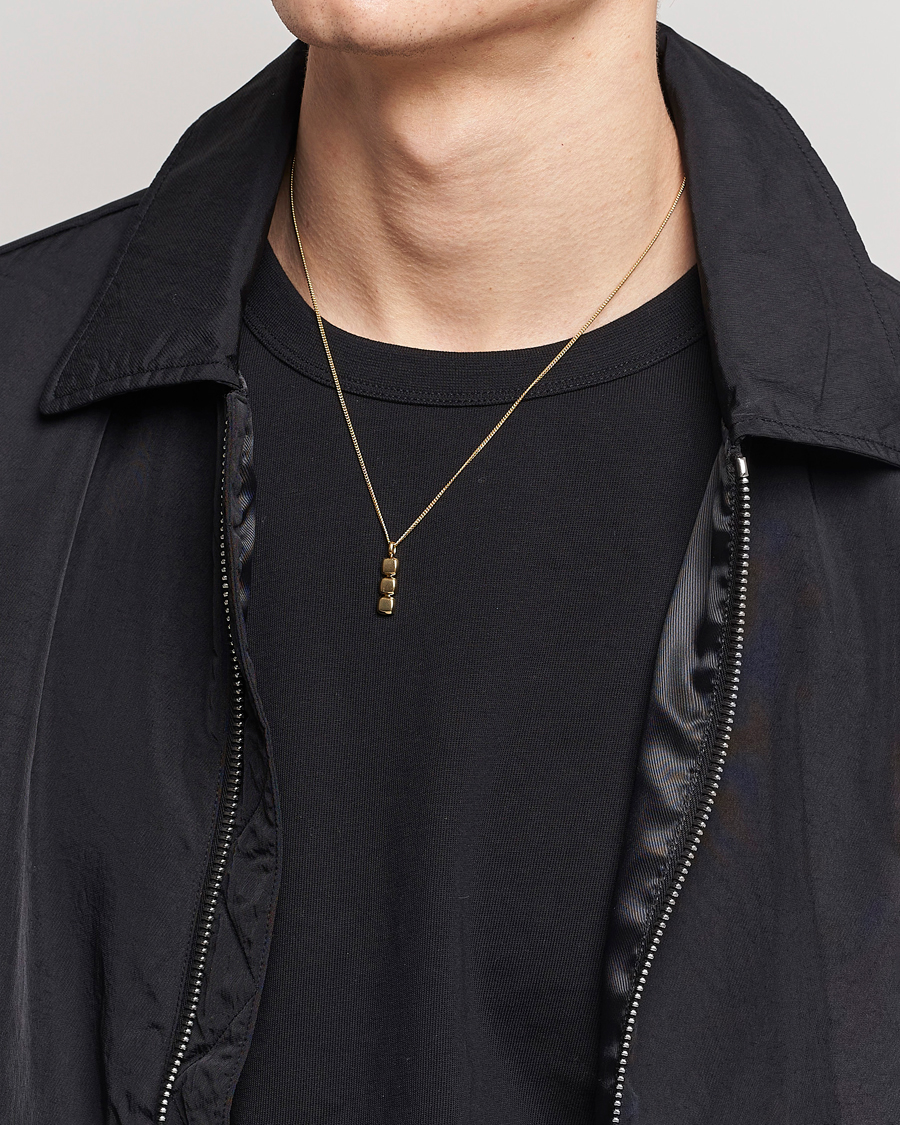 Herre |  | Tom Wood | Mini Cushion Pendant Necklace Gold