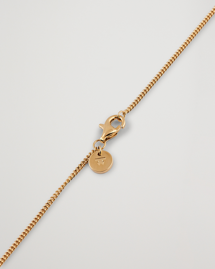 Herre | Tom Wood Mini Cushion Pendant Necklace Gold | Tom Wood | Mini Cushion Pendant Necklace Gold