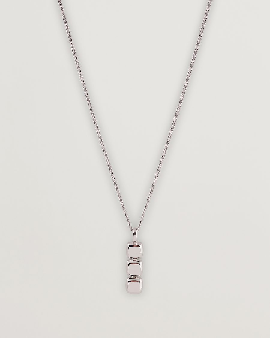 Herre | Tom Wood Mini Cushion Pendant Necklace Silver | Tom Wood | Mini Cushion Pendant Necklace Silver