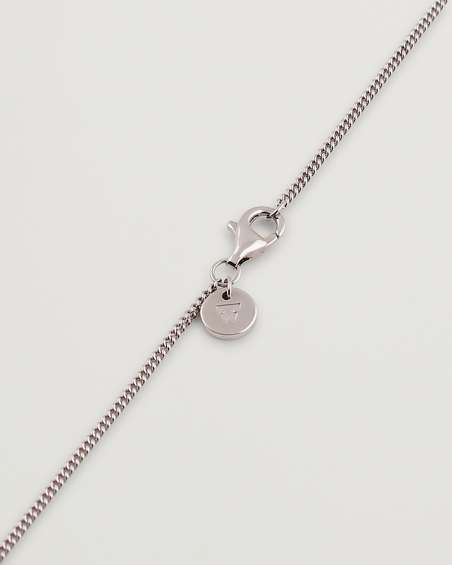 Herre | Tom Wood Mini Cushion Pendant Necklace Silver | Tom Wood | Mini Cushion Pendant Necklace Silver