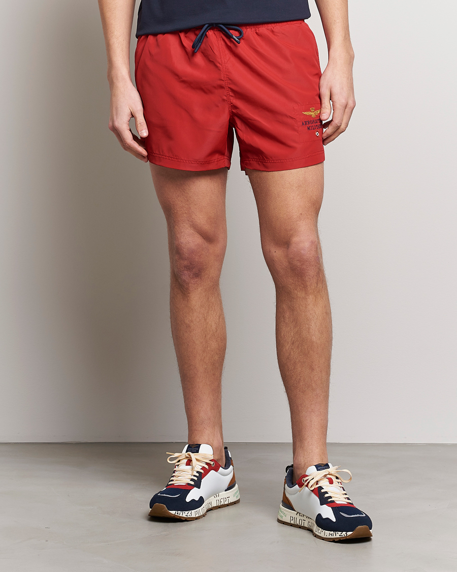 Herre | Badeshorts | Aeronautica Militare | Costume Swim Shorts Red