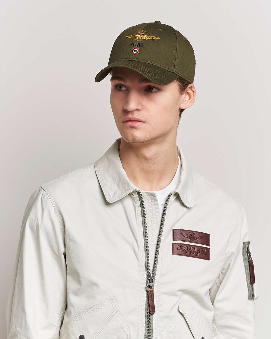 Herre | | Aeronautica Militare | Cotton Baseball Cap Green