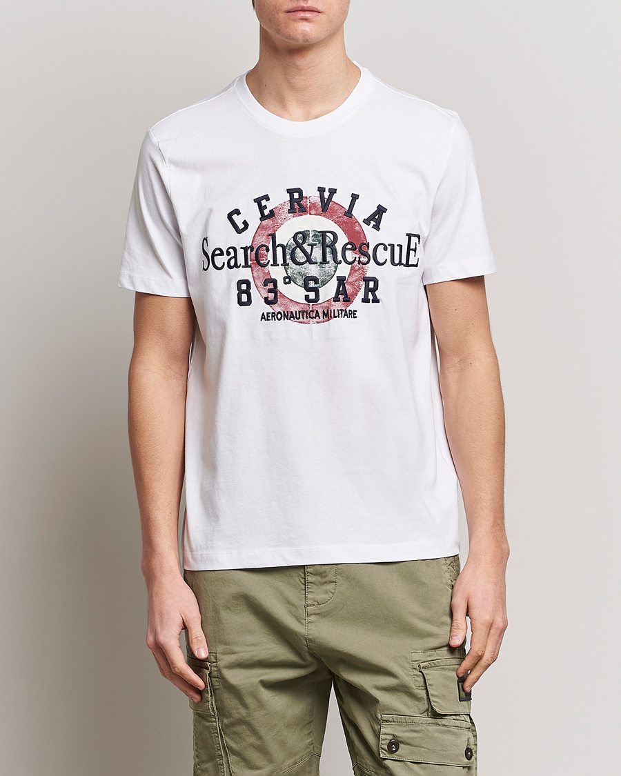 Herre |  | Aeronautica Militare | Cotton T-Shirt Off White