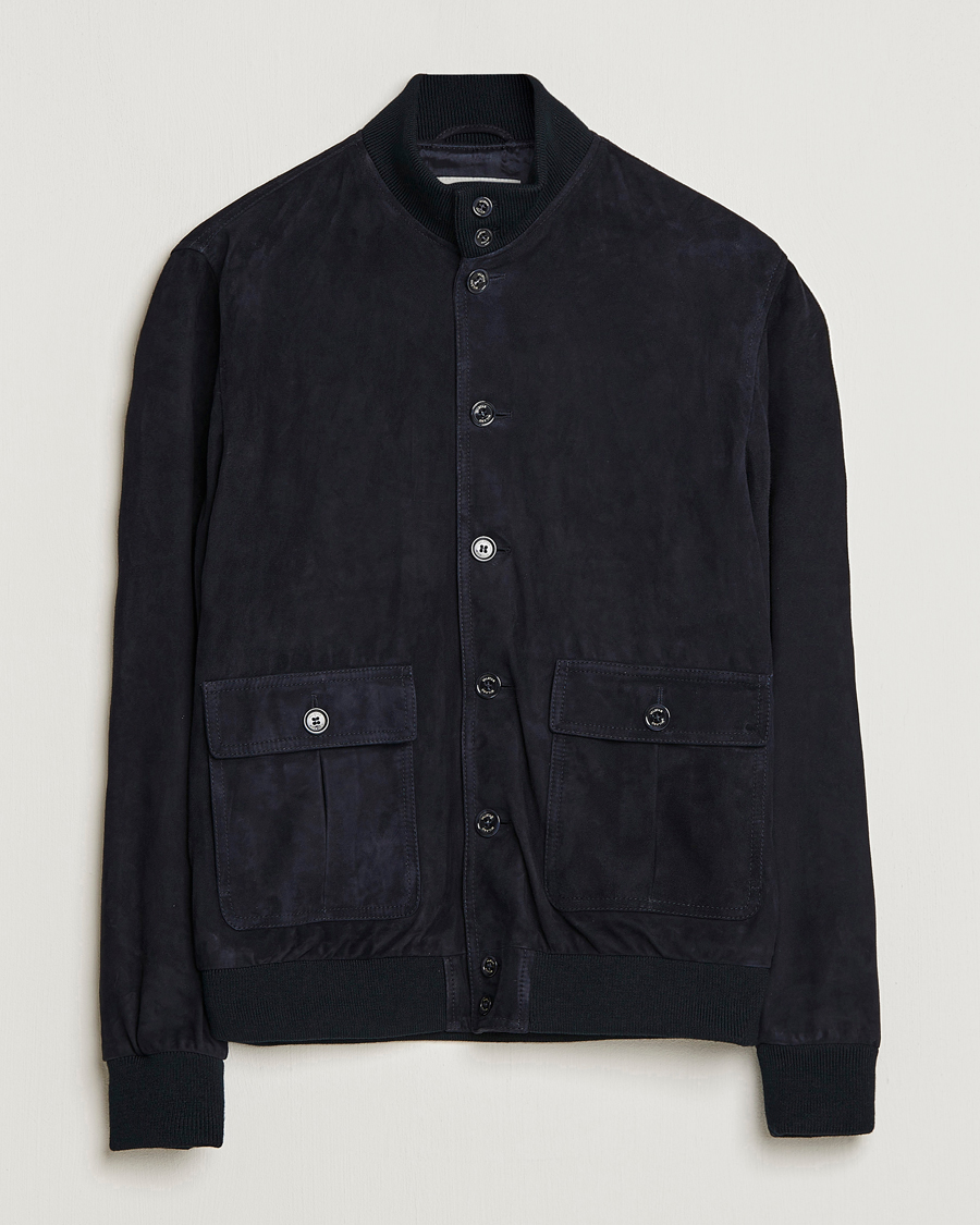 Herre | Jakker | Valstar | Valstarino Suede Jacket Navy