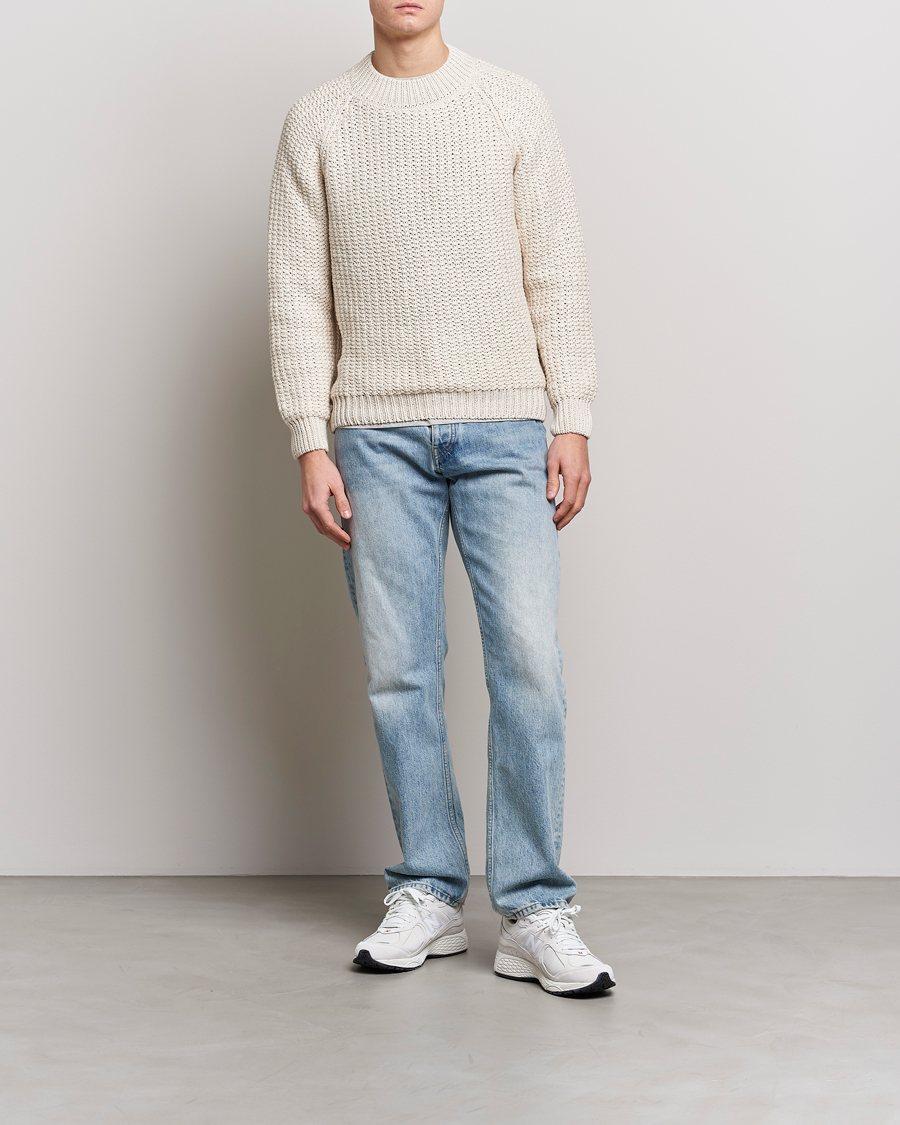 Herre | Gensere | Sunflower | Tape Heavy Sweater Off White