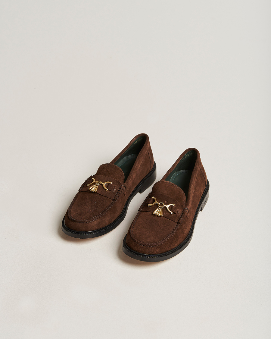 Herre |  | VINNY's | Luxe Moccasin Loafer Dark Brown Suede