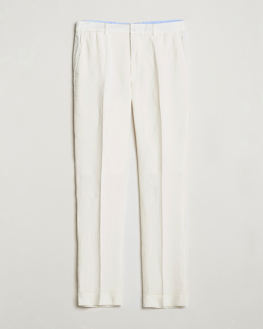 Herre | Bukser | Polo Ralph Lauren | Linen Pleated Trousers Cream
