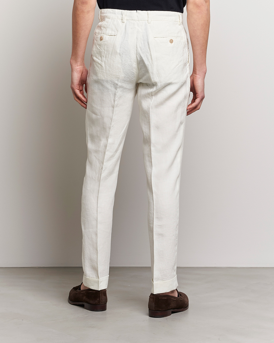 Herre | Bukser | Polo Ralph Lauren | Linen Pleated Trousers Cream