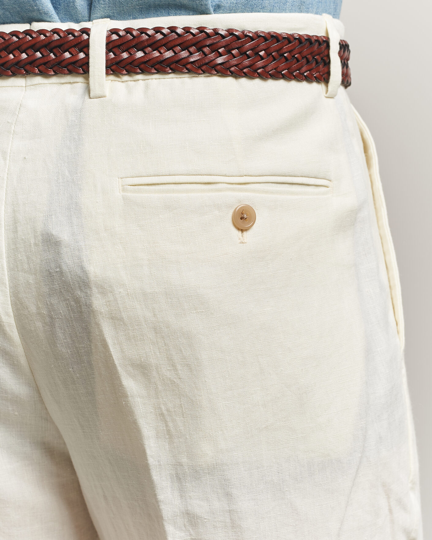 Herre | Bukser | Polo Ralph Lauren | Linen Pleated Trousers Cream