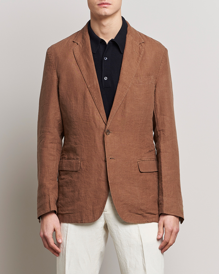 Herre | Dressjakker | Polo Ralph Lauren | Linen Sportcoat Luggage Brown