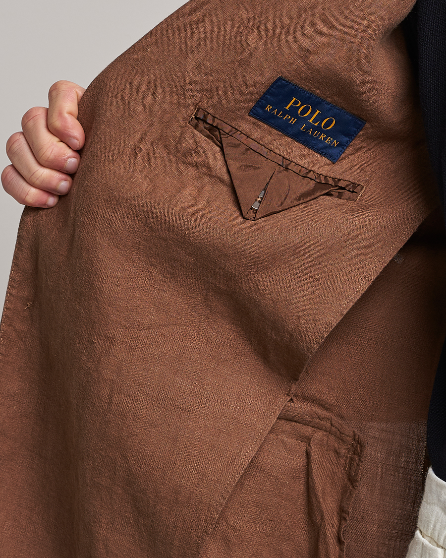 Herre | Dressjakker | Polo Ralph Lauren | Linen Sportcoat Luggage Brown