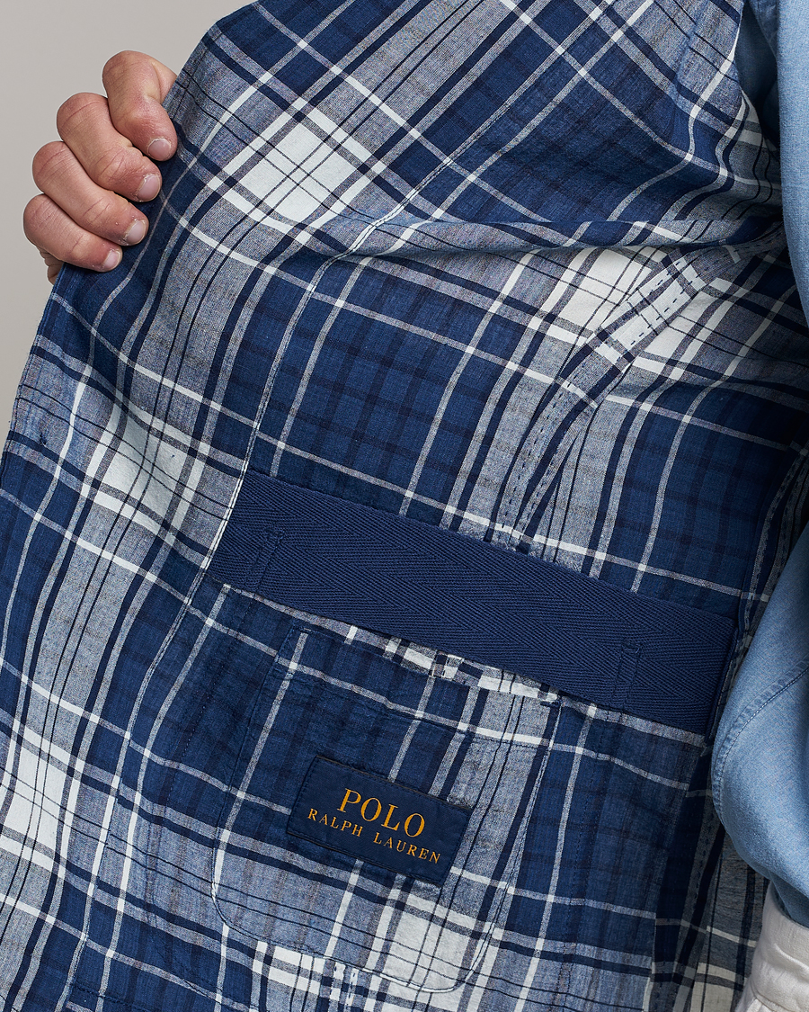 Herre | Dressjakker | Polo Ralph Lauren | Madras Indigo Checked Sportcoat Blue Multi