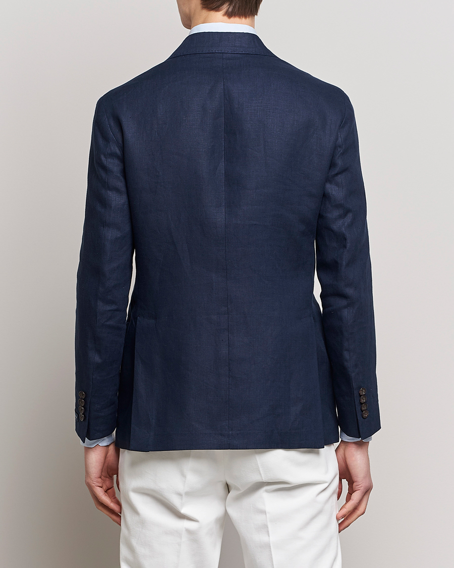 Herre | Dressjakker | Polo Ralph Lauren | Linen Double Breasted Sportcoat Dark Navy