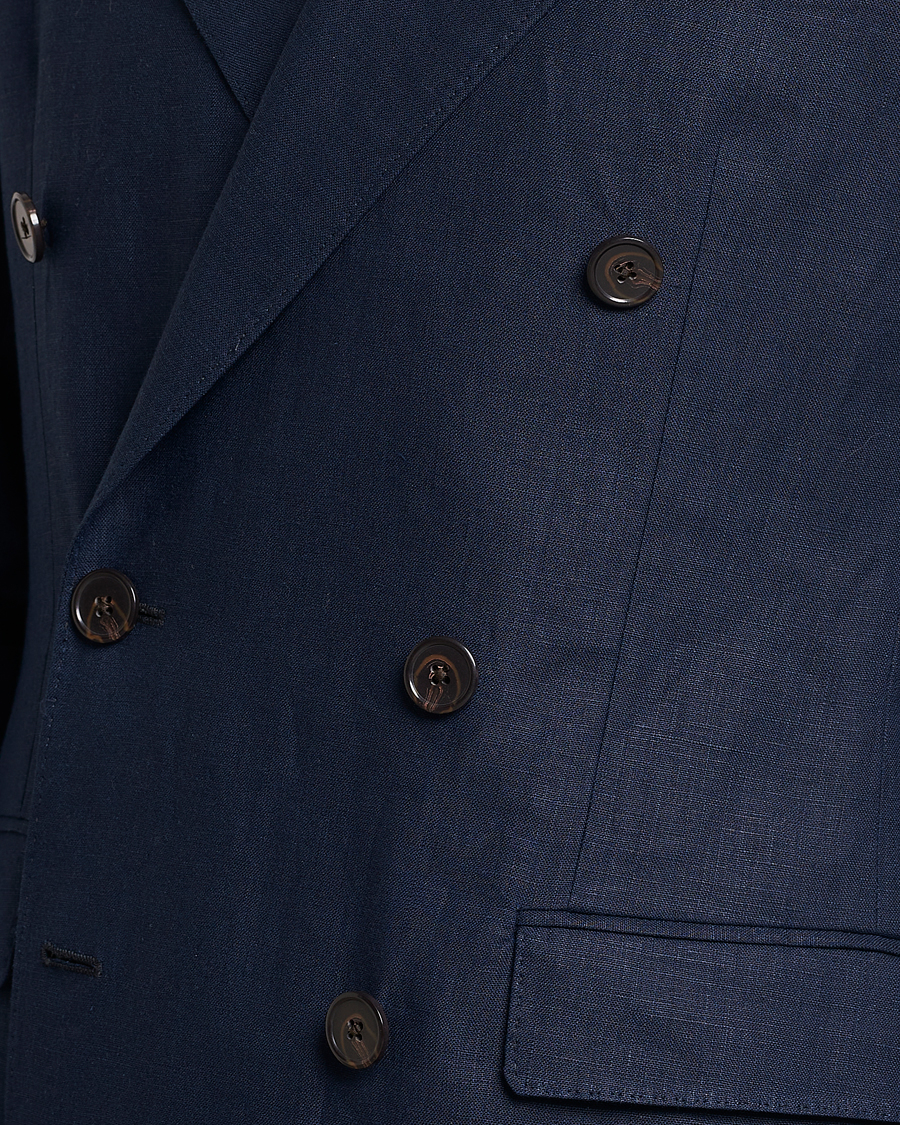 Herre | Dressjakker | Polo Ralph Lauren | Linen Double Breasted Sportcoat Dark Navy