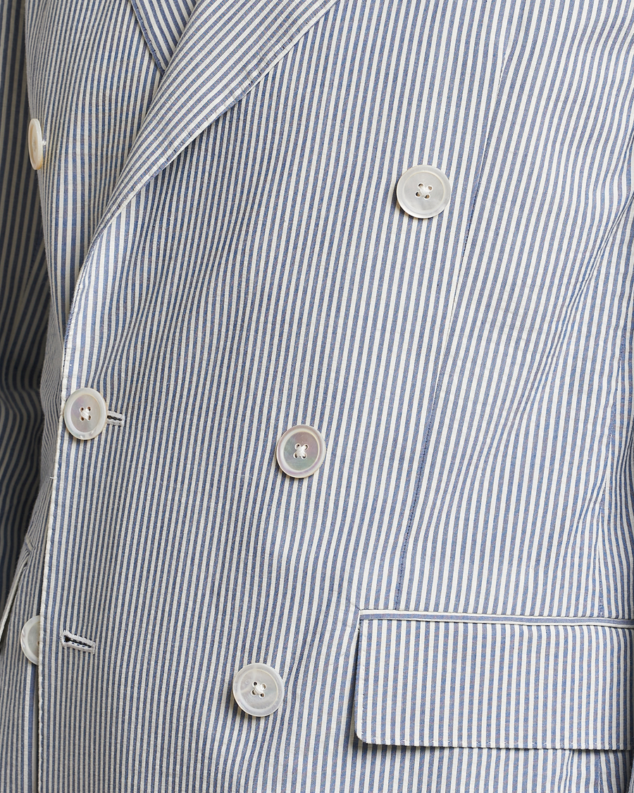 Herre | Dressjakker | Polo Ralph Lauren | Cotton Seersucker Sportcoat Cream/Antique Blue