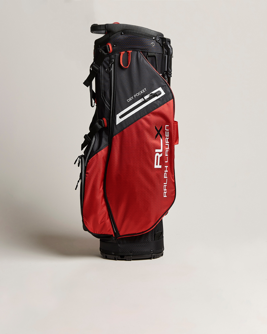 Herre | RLX Ralph Lauren Stand Golf Bag Black/Red | RLX Ralph Lauren | Stand Golf Bag Black/Red