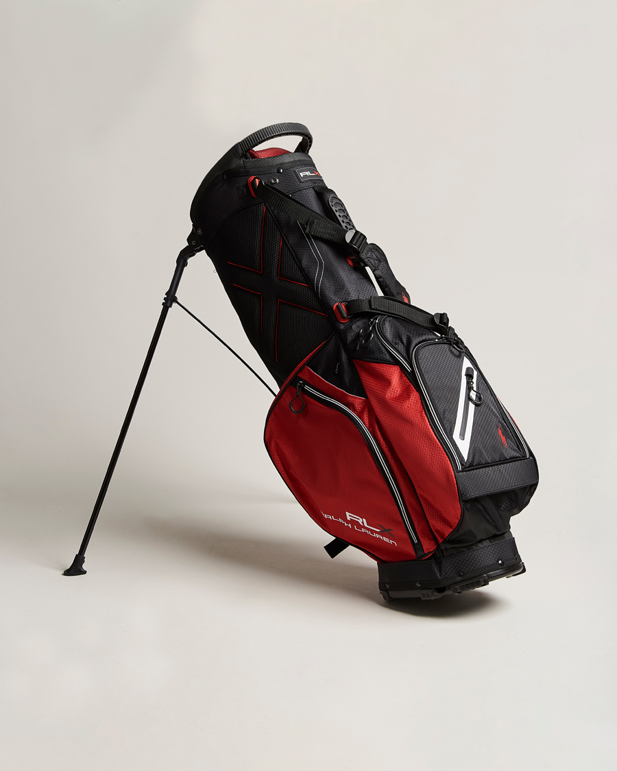 Herre | RLX Ralph Lauren Stand Golf Bag Black/Red | RLX Ralph Lauren | Stand Golf Bag Black/Red