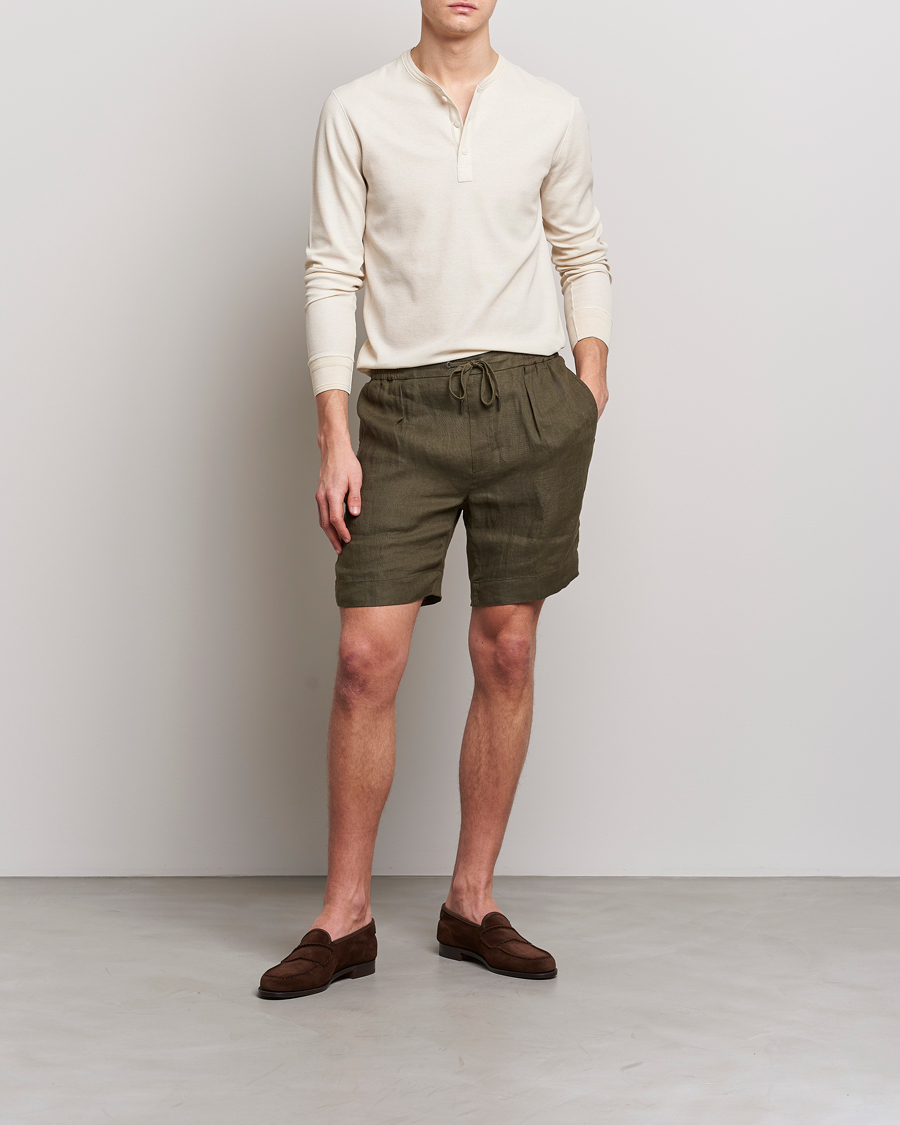 Herre | Gensere | Ralph Lauren Purple Label | Cotton/Silk Henley Cream