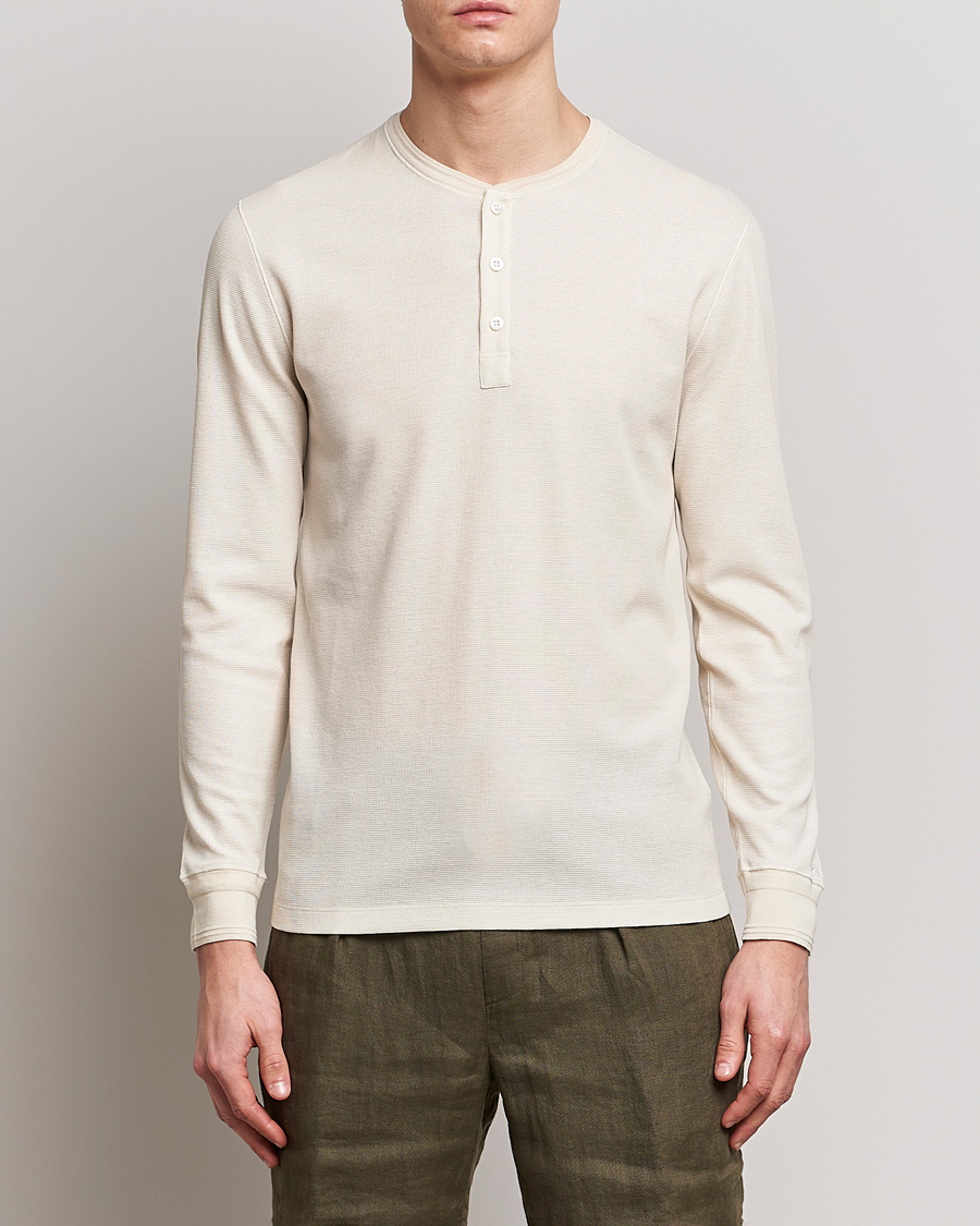Herre | Gensere | Ralph Lauren Purple Label | Cotton/Silk Henley Cream