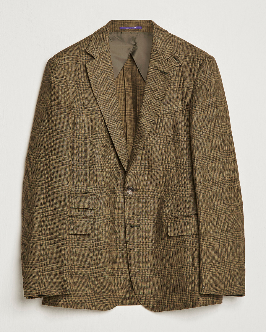 Herre | Jakker | Ralph Lauren Purple Label | Herringbone Wool Jacket Sage Green