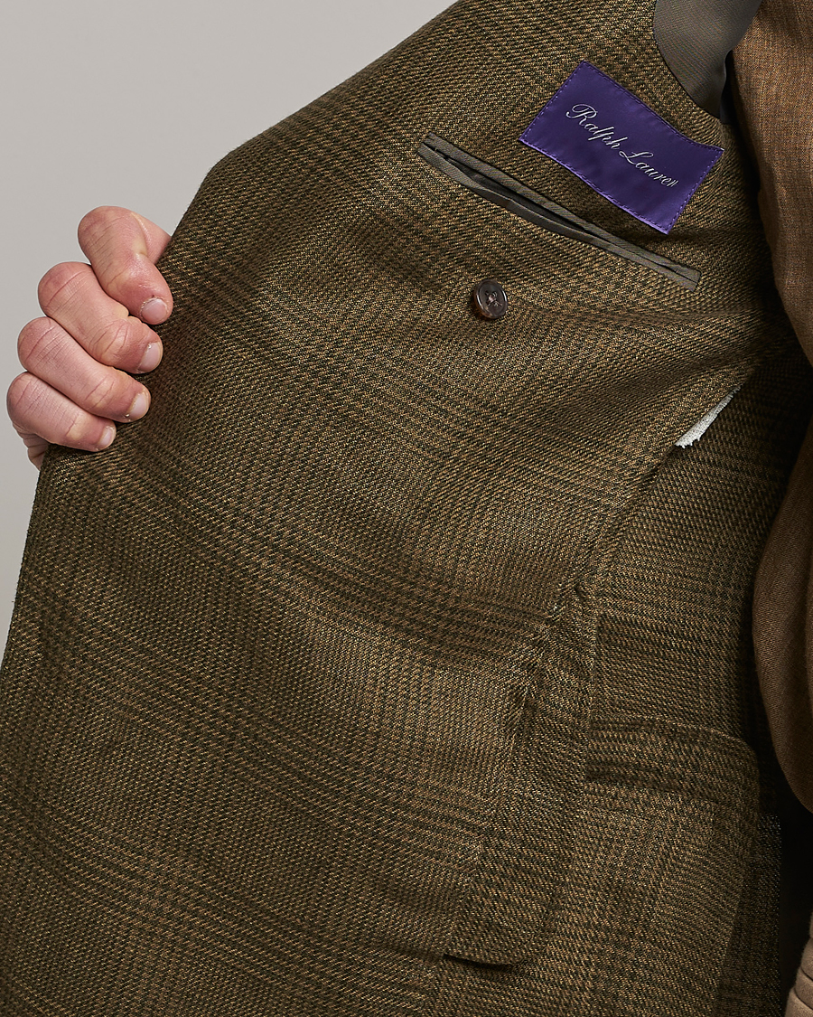 Herre | Jakker | Ralph Lauren Purple Label | Herringbone Wool Jacket Sage Green