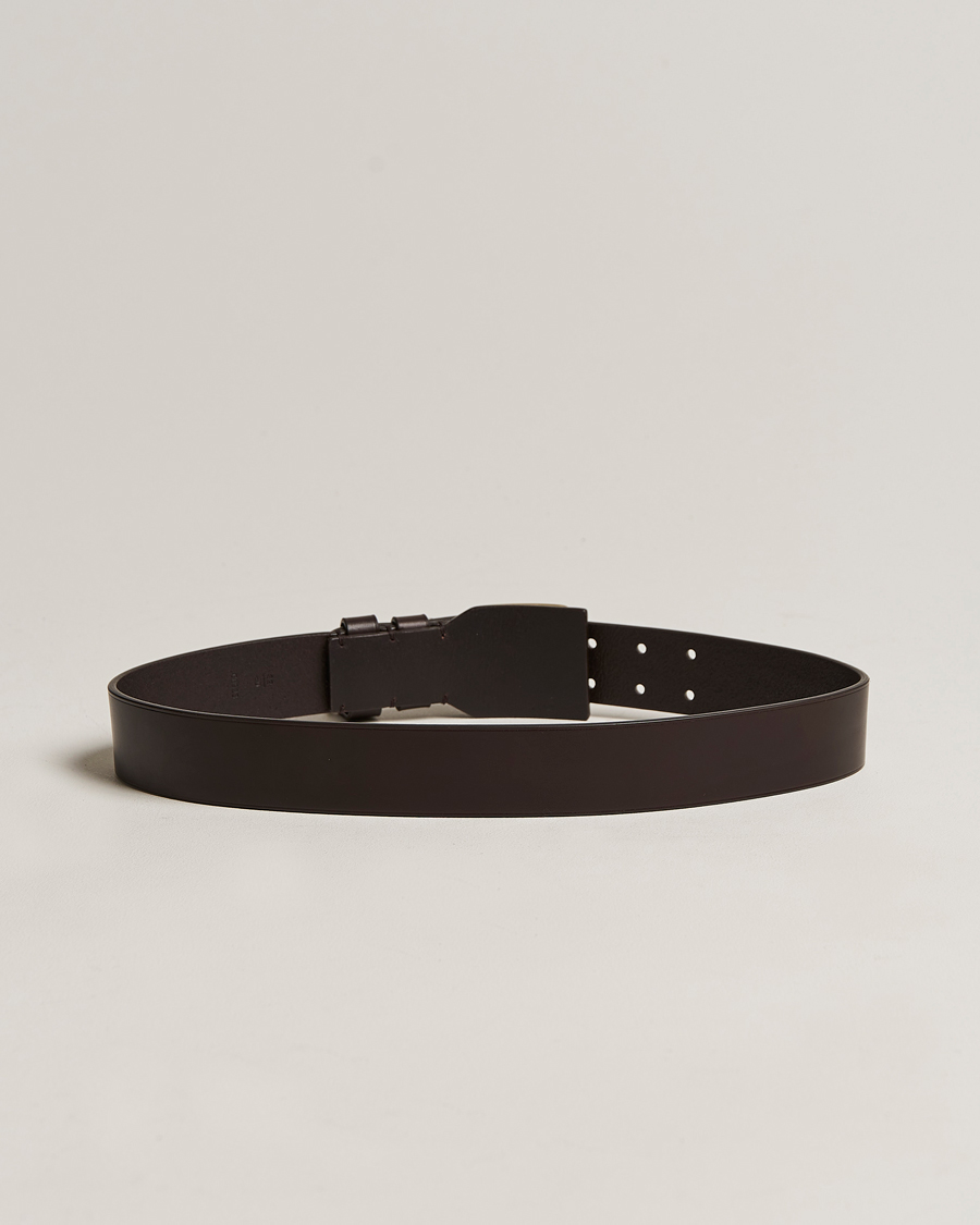 Herre |  | Ralph Lauren Purple Label | Vachetta Leather Belt Dark Brown