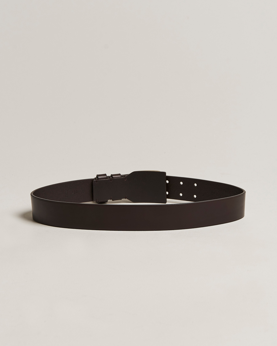 Herre | Ralph Lauren Purple Label Vachetta Leather Belt Dark Brown | Ralph Lauren Purple Label | Vachetta Leather Belt Dark Brown