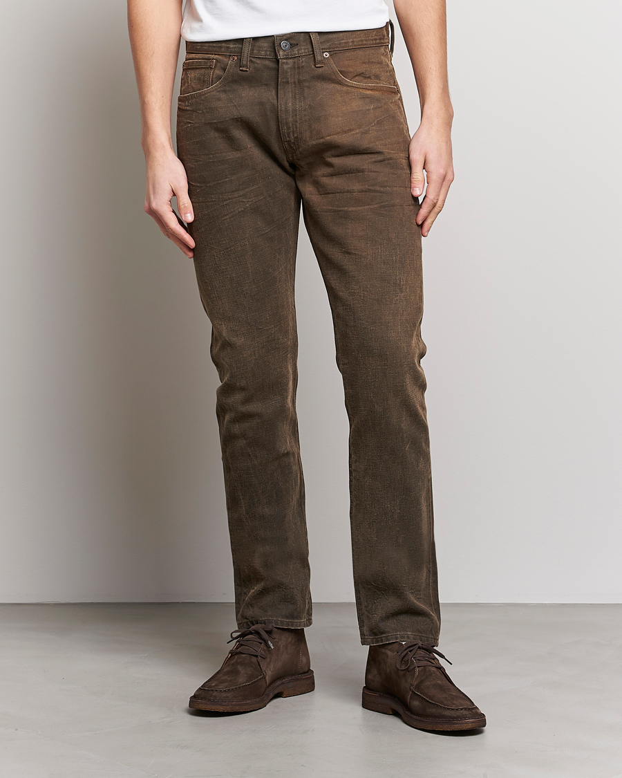 Herre | Jeans | RRL | Slim Fit 5-Pocket Denim Distressed Brown Wash