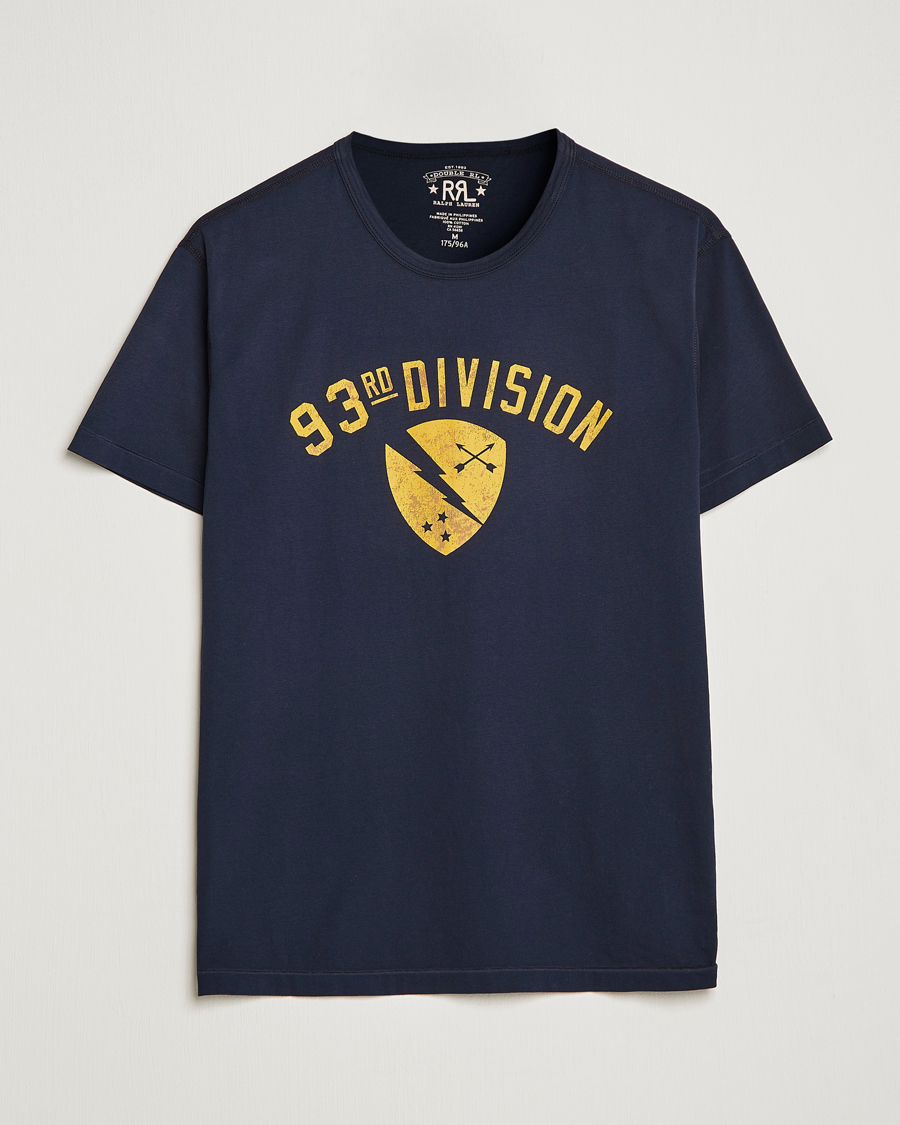 Herre | T-Shirts | RRL | Naval Graphic Tee Vintage Navy