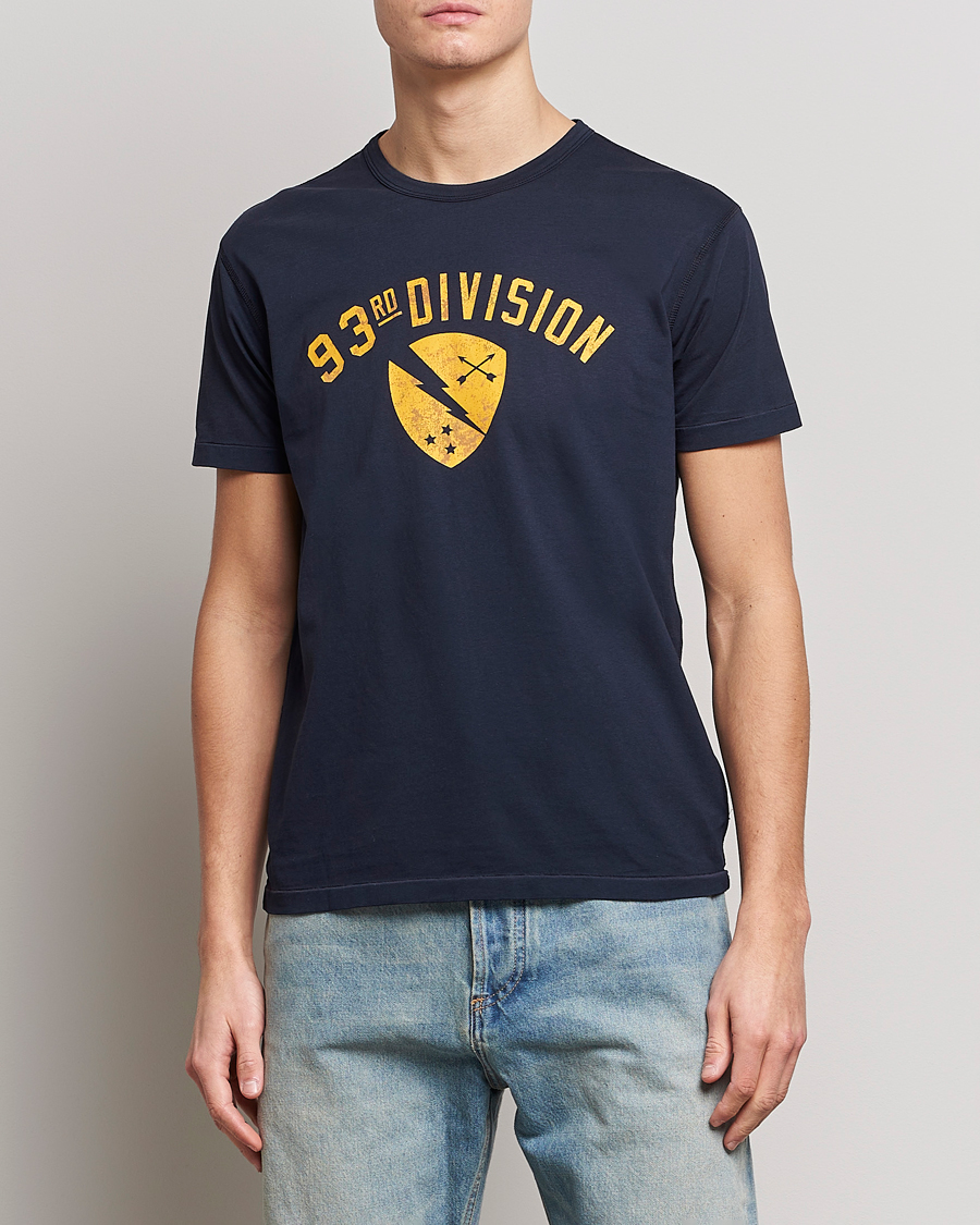 Herre | T-Shirts | RRL | Naval Graphic Tee Vintage Navy