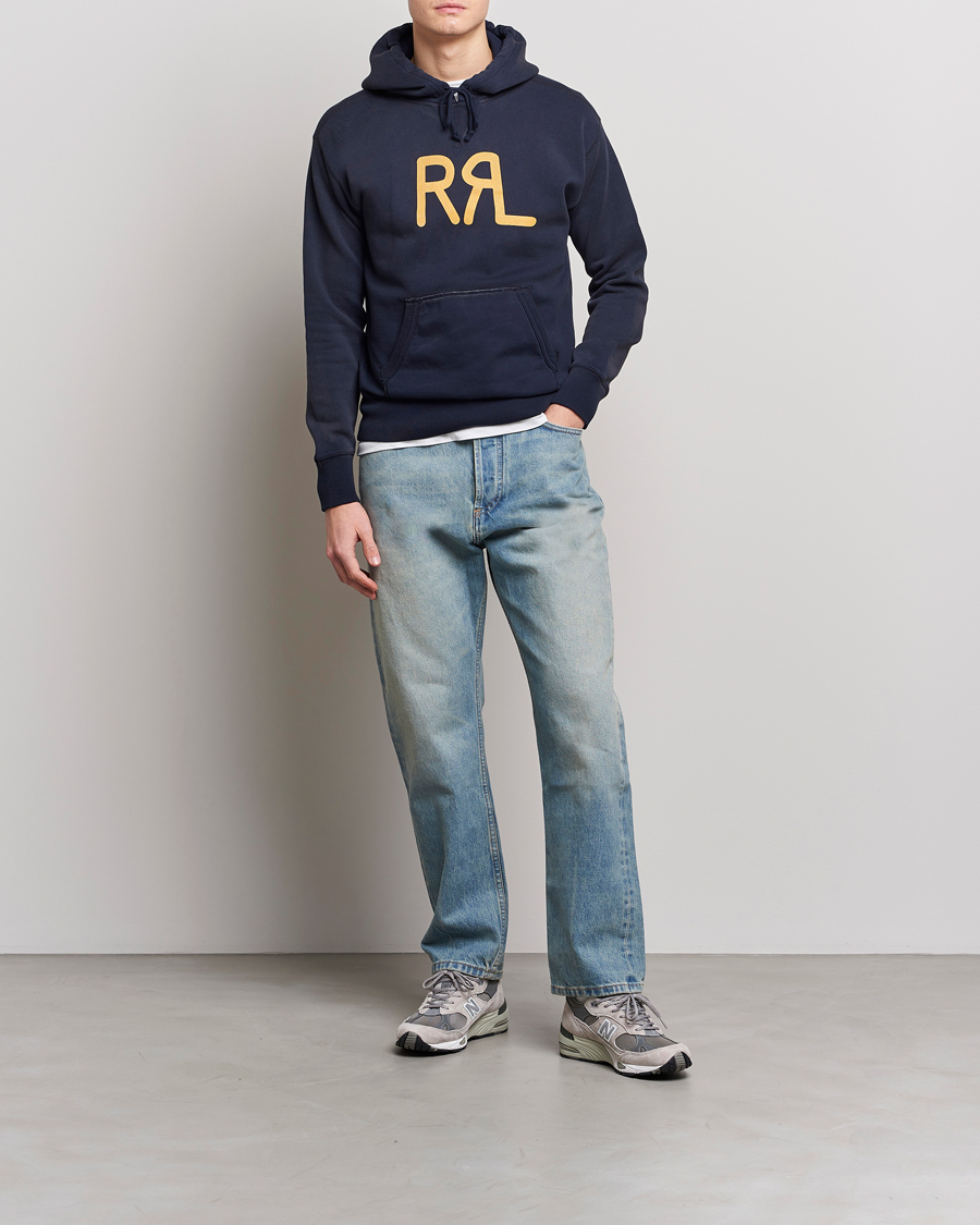 Herre | Gensere | RRL | Hooded Pullover Faded Navy