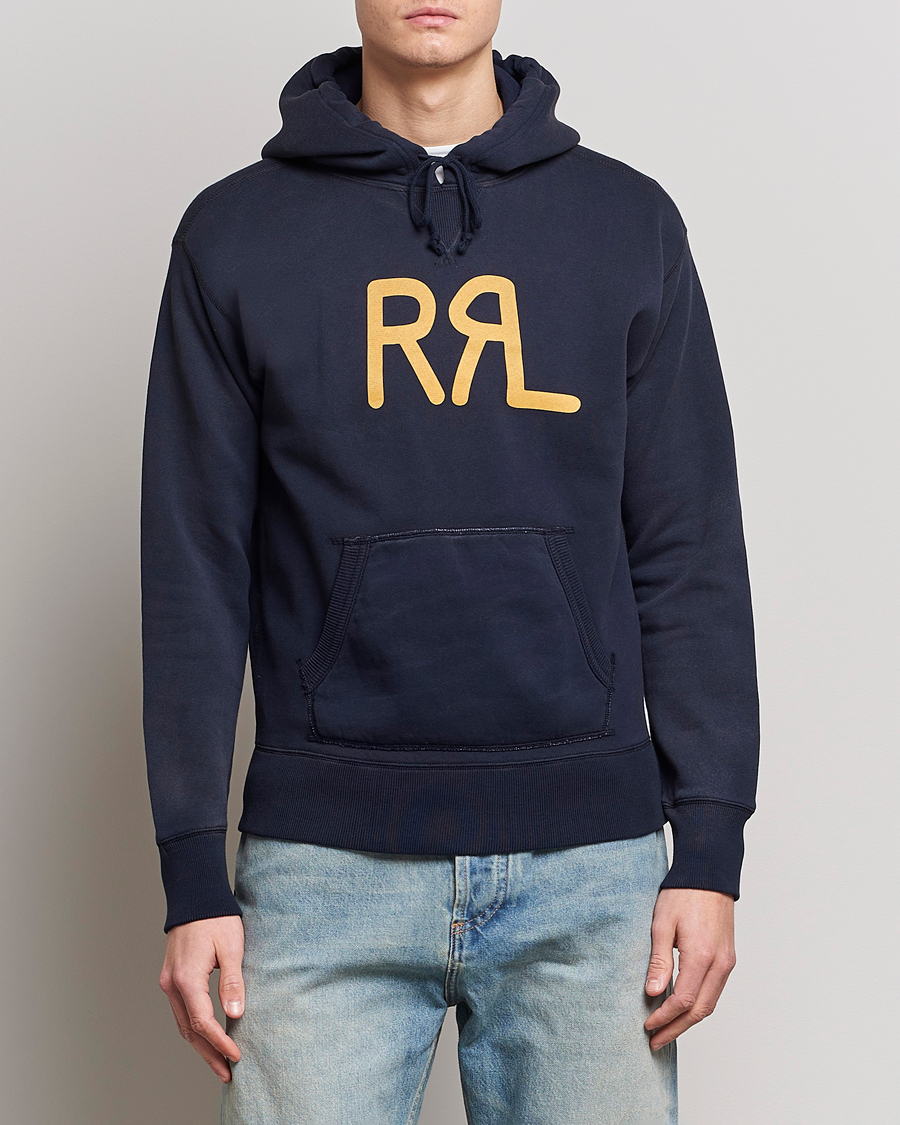 Herre | RRL | RRL | Hooded Pullover Faded Navy
