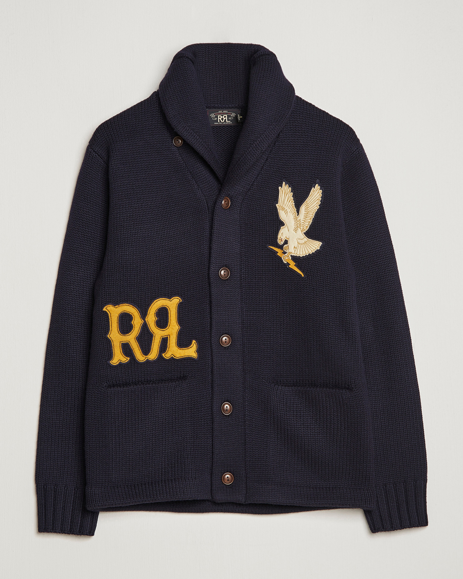 Herre | Gensere | RRL | Eagle Patch Shawl Cardigan Navy