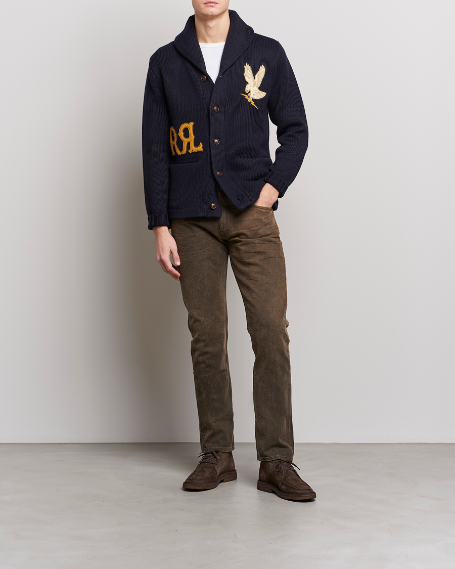 Herre | Gensere | RRL | Eagle Patch Shawl Cardigan Navy