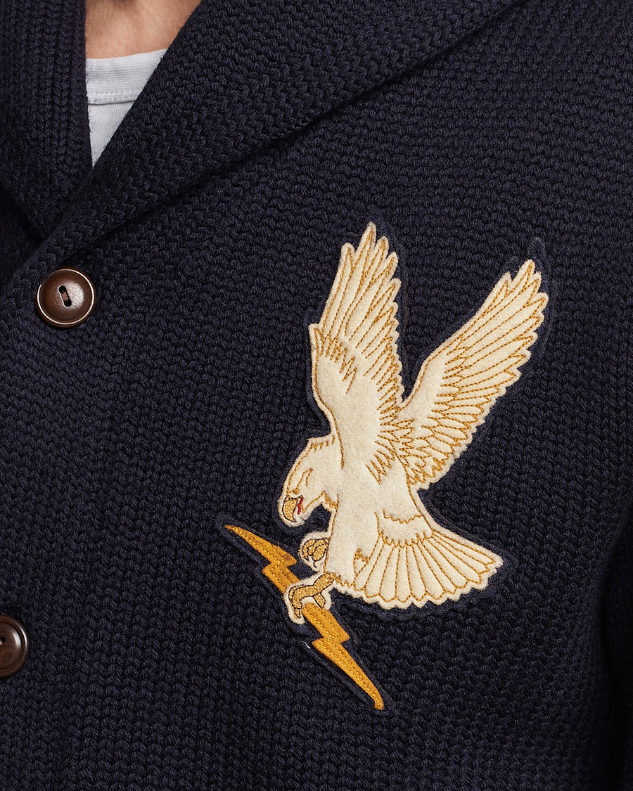 Herre | Gensere | RRL | Eagle Patch Shawl Cardigan Navy