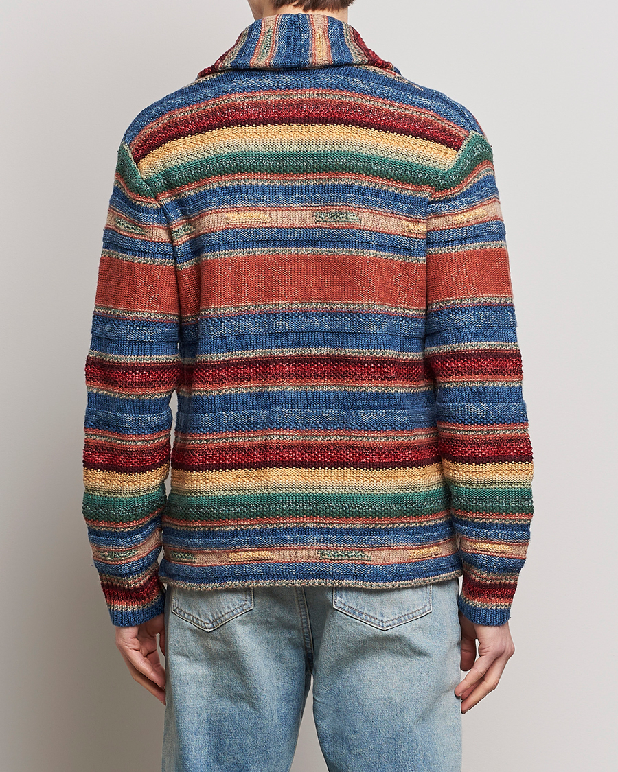 Herre | Gensere | RRL | Wool/Linen Blend Shawl Cardigan Red Multi