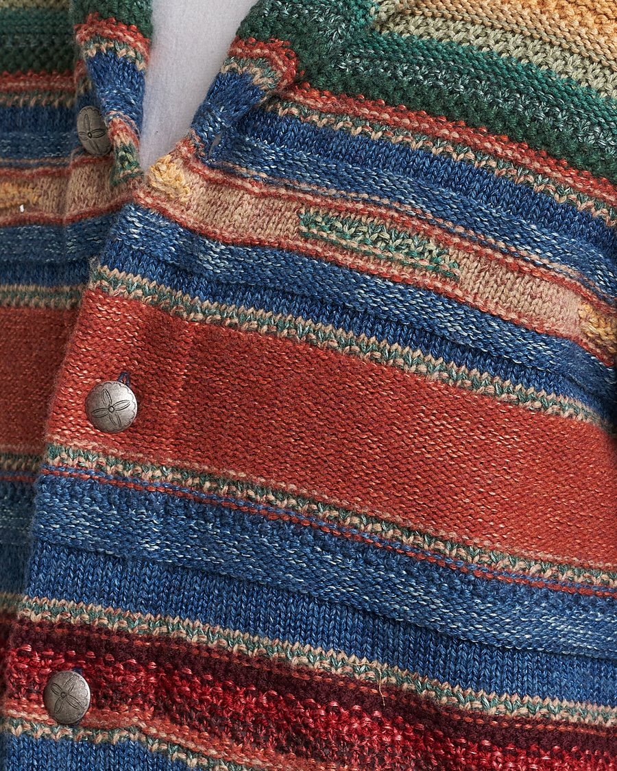 Herre | Gensere | RRL | Wool/Linen Blend Shawl Cardigan Red Multi