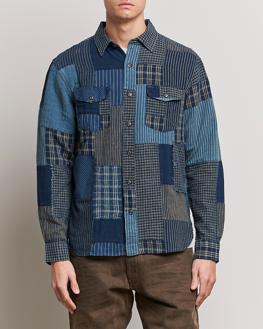 Herre | Skjorter | RRL | Sweet Orr Overshirt Indigo Patchwork