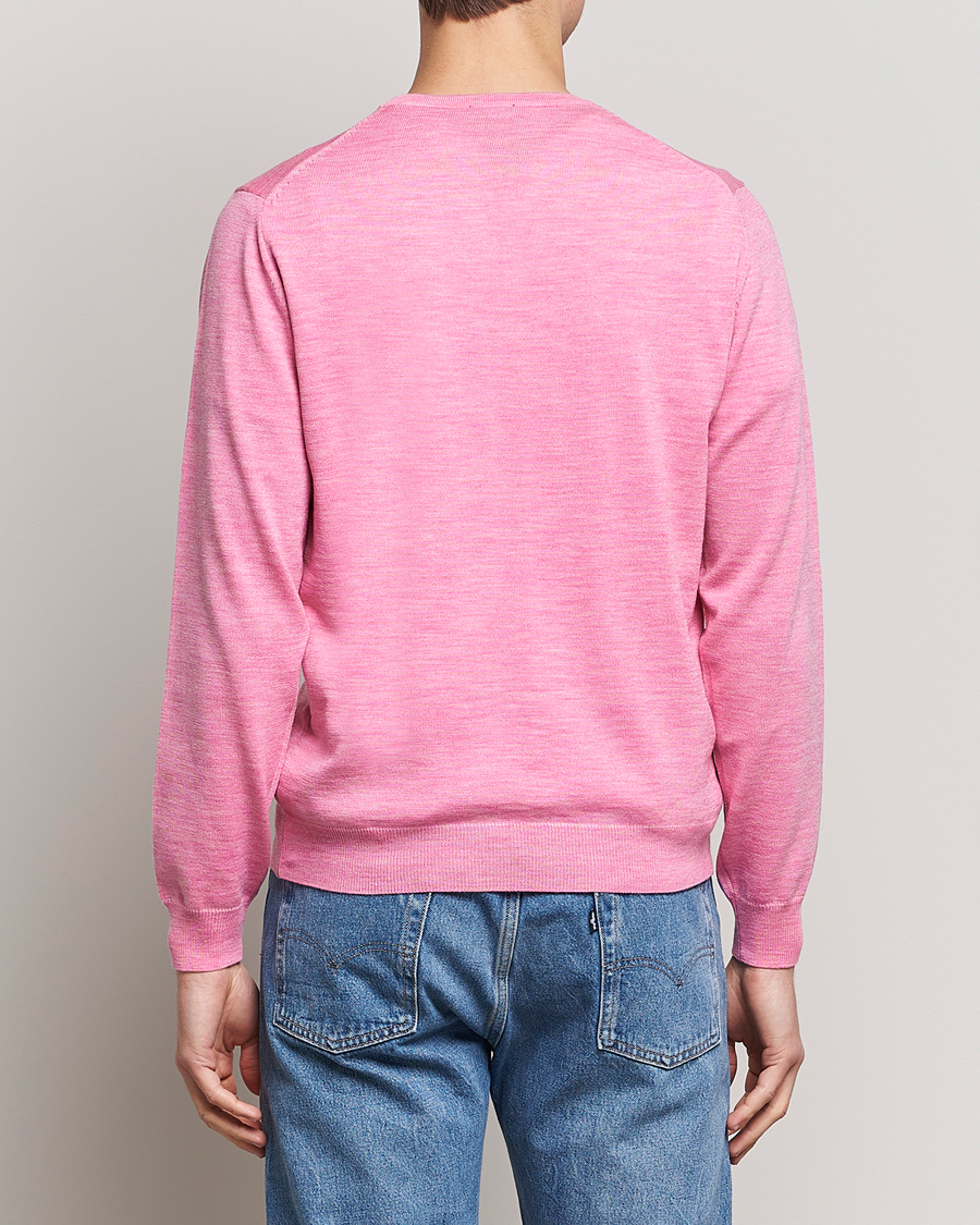 Herre | Gensere | Stenströms | Merino Crew Neck Pink