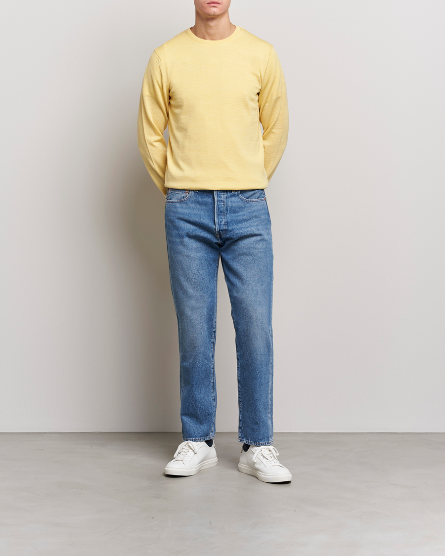Herre | Gensere | Stenströms | Merino Crew Neck Yellow