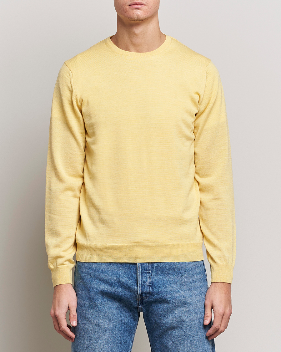 Herre | Gensere | Stenströms | Merino Crew Neck Yellow