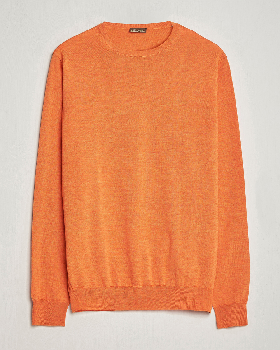 Herre | Gensere | Stenströms | Merino Crew Neck Orange