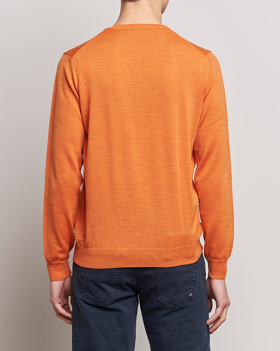 Herre | Gensere | Stenströms | Merino Crew Neck Orange