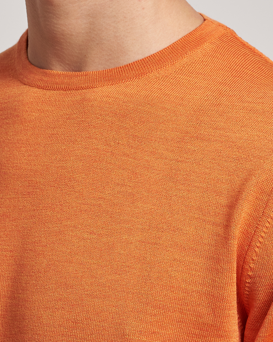 Herre | Gensere | Stenströms | Merino Crew Neck Orange