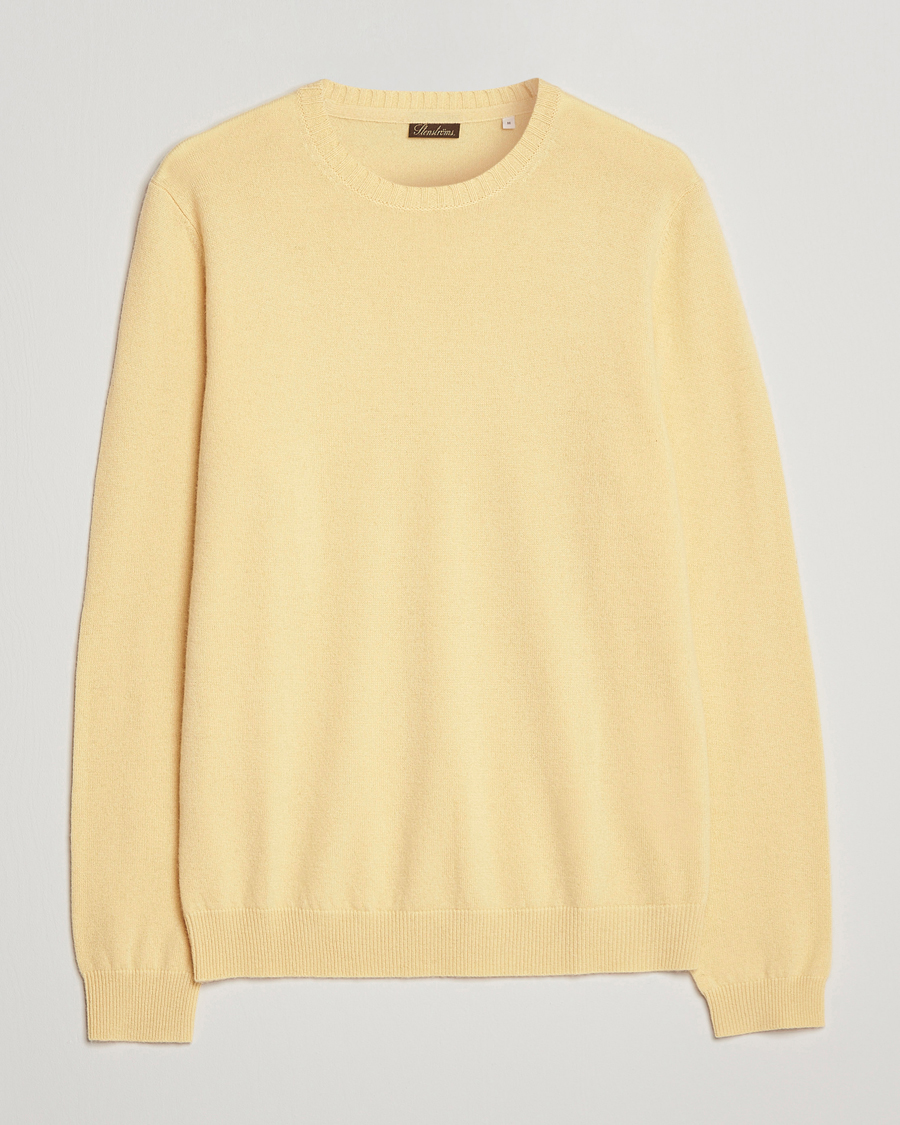Herre | Gensere | Stenströms | Cashmere Crew Neck Yellow