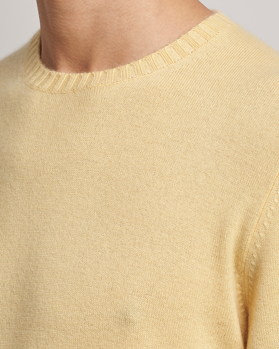 Herre | Gensere | Stenströms | Cashmere Crew Neck Yellow