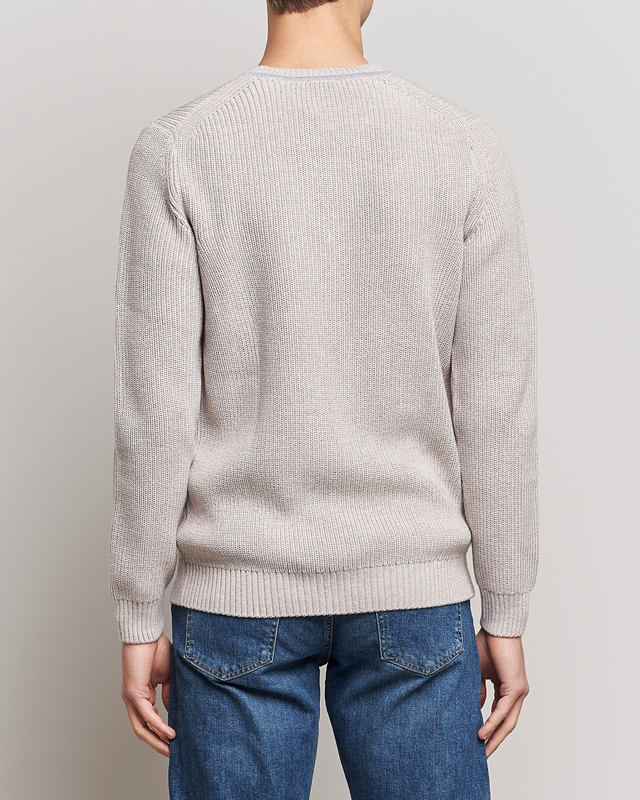 Herre | Gensere | Stenströms | Merino Heavy Knitted V-Neck Beige