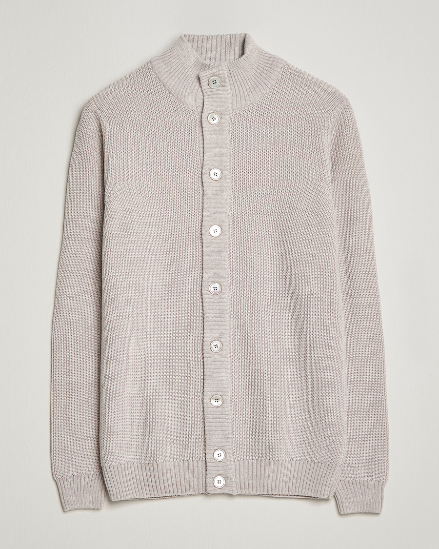 Herre | Gensere | Stenströms | Heavy Merino Cardigan Beige