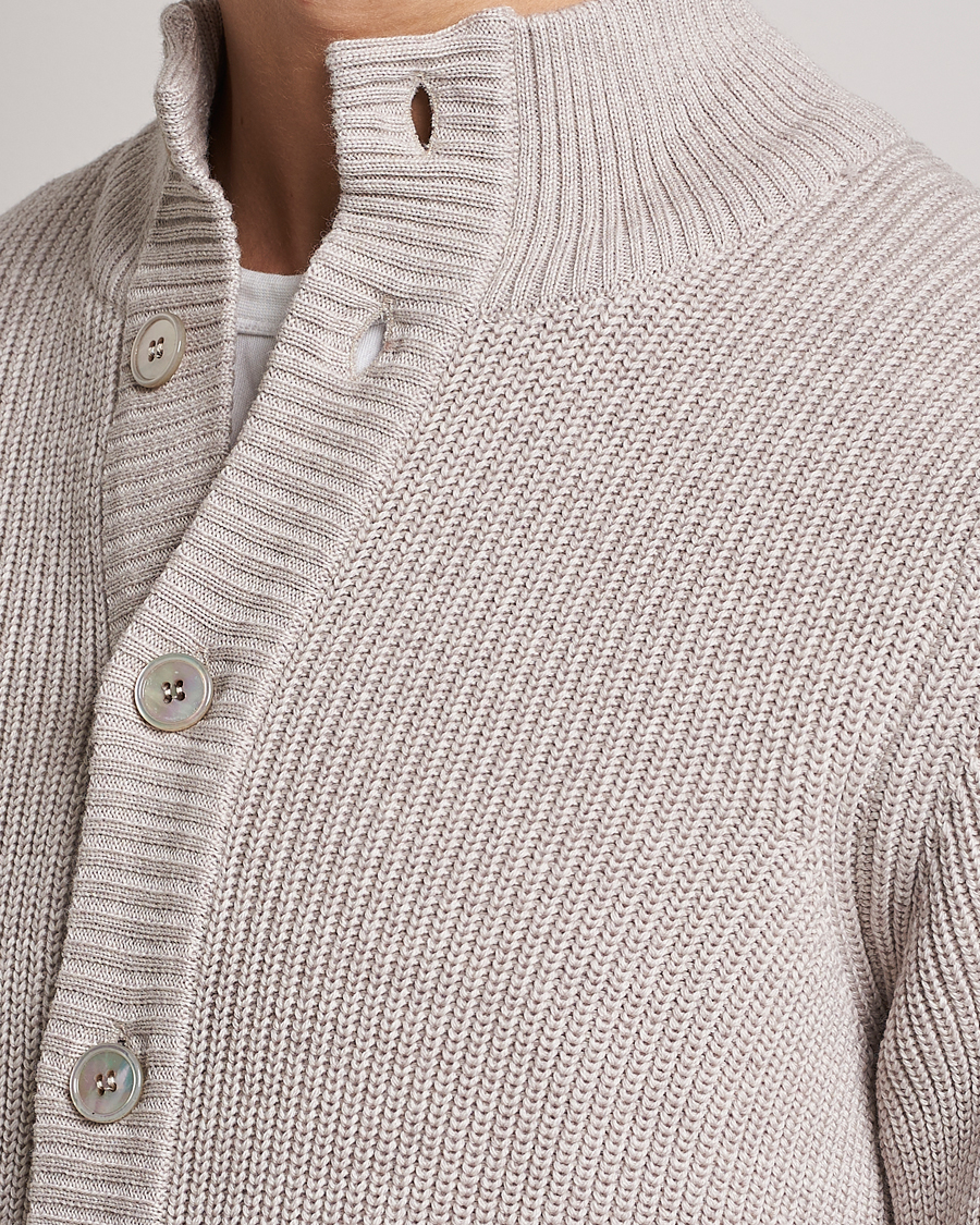 Herre | Gensere | Stenströms | Heavy Merino Cardigan Beige