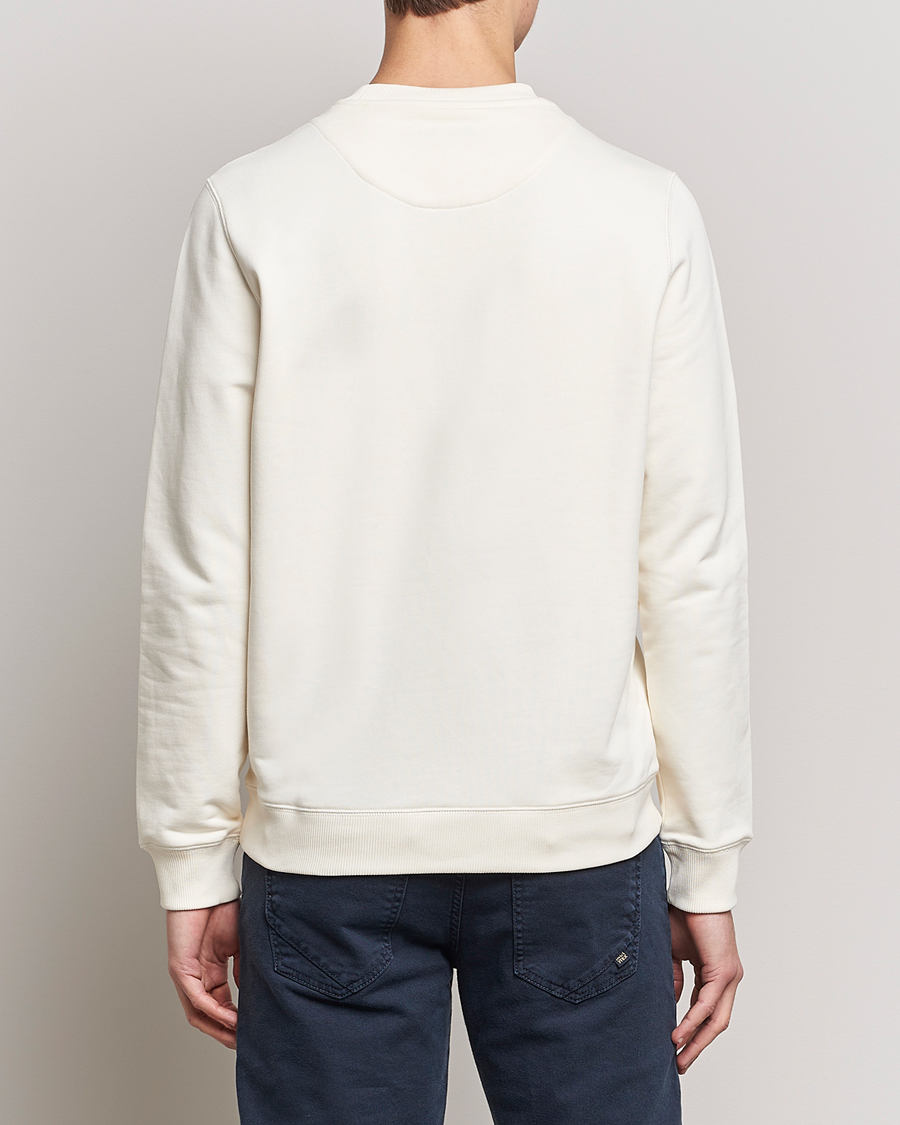Herre | Gensere | Stenströms | Cotton Collage Crew Neck White